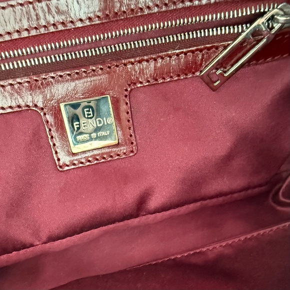 Fendi Brown Printed Pony Hair Baguette Black Beige Vintage 2000s Authentic - Picture 10 of 15